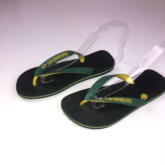 Havaianas Green yellow Flip Flop Kids Sandal - Picture 11 of 13